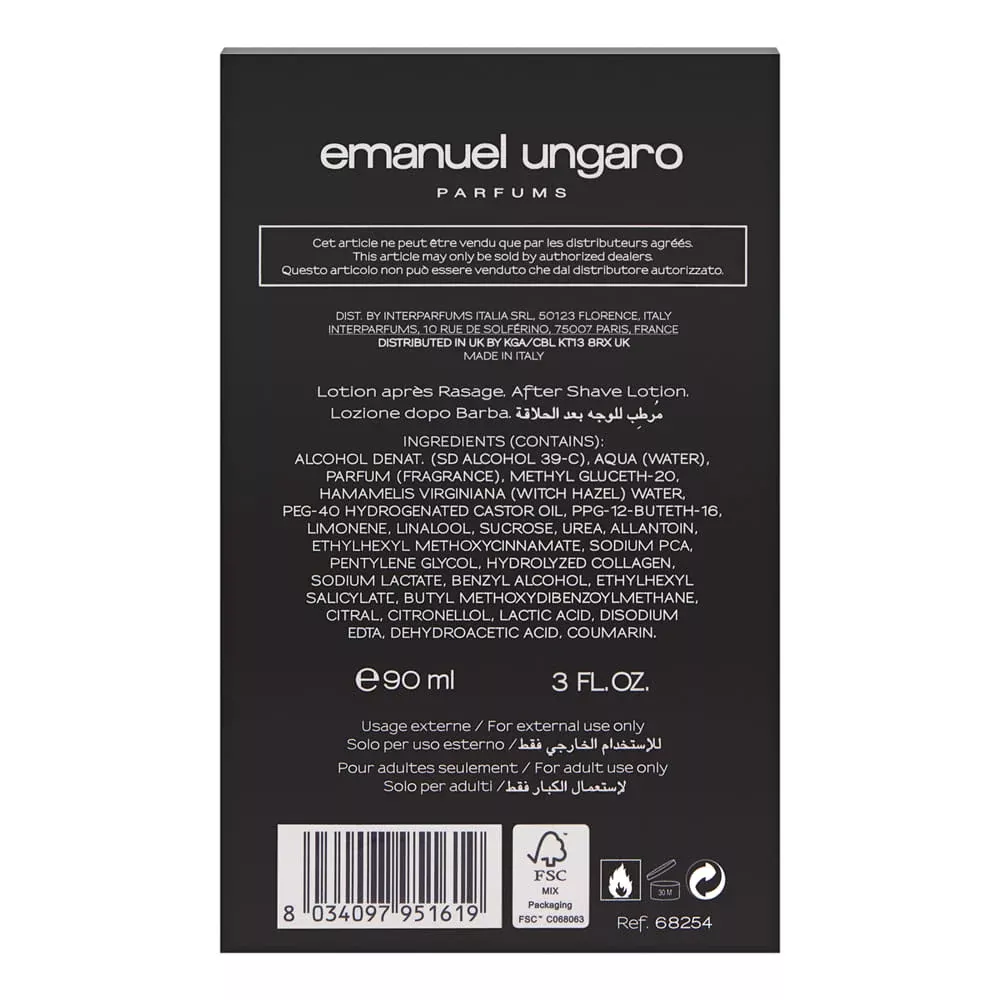 Ungaro Man by Emanuel Ungaro for Men 3.0 oz After Shave Lotion