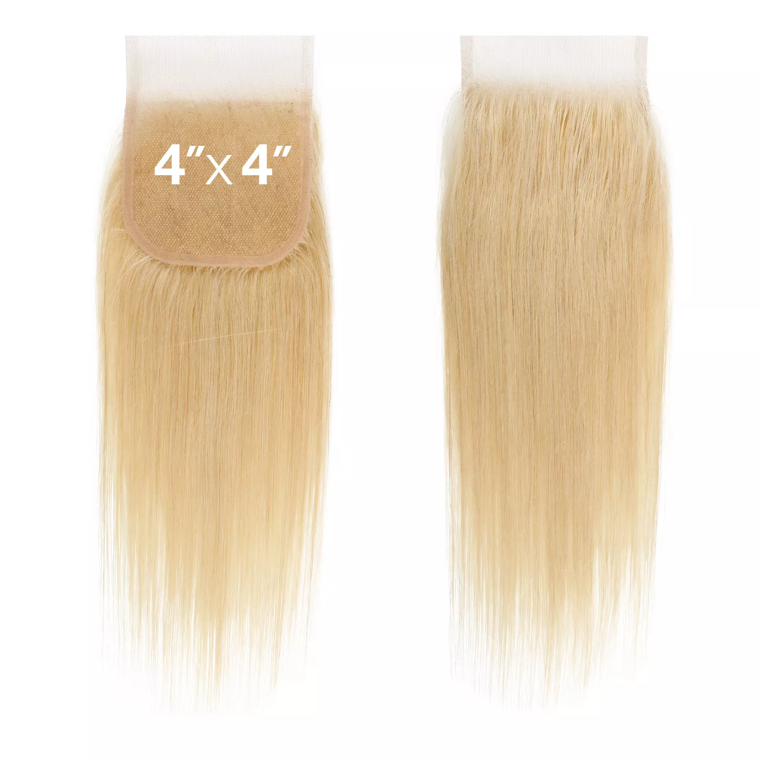 UpScale 100% Virgin Human Hair 4X4 Lace Closure 613 Blonde Straight (12-20")