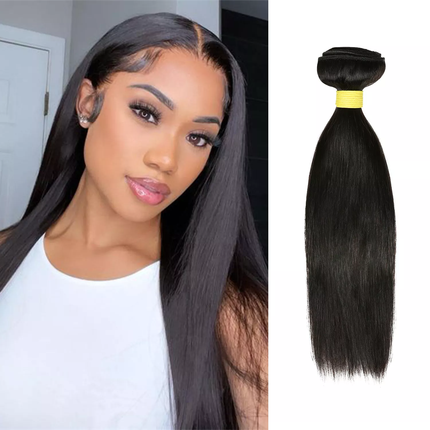 Upscale 100% Virgin Human Hair Unprocessed Bundle Hair Weave Straight 12A