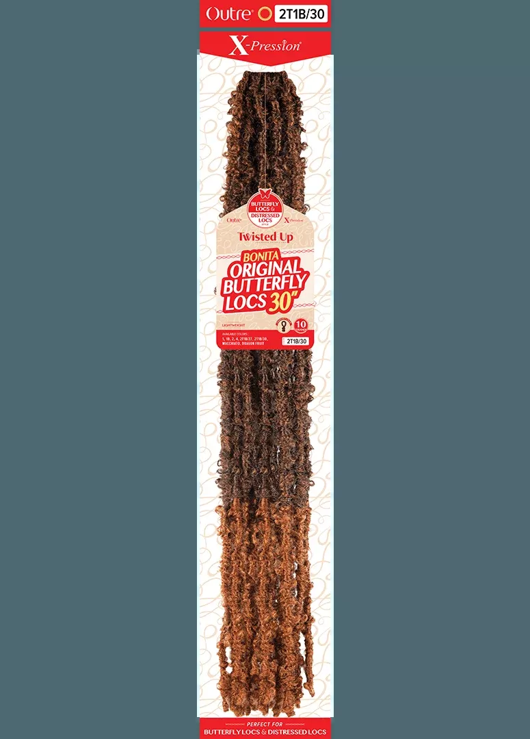 [VALUE PACK] Outre X-Pression Twisted UpBONITA ORIGINAL BUTTERFLY LOCS Crochet Braid 30″- 10 pcs