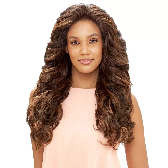 Vanessa Honey4 Brazilian Human Hair Blend Lace Front Wig T4HB ABELEN