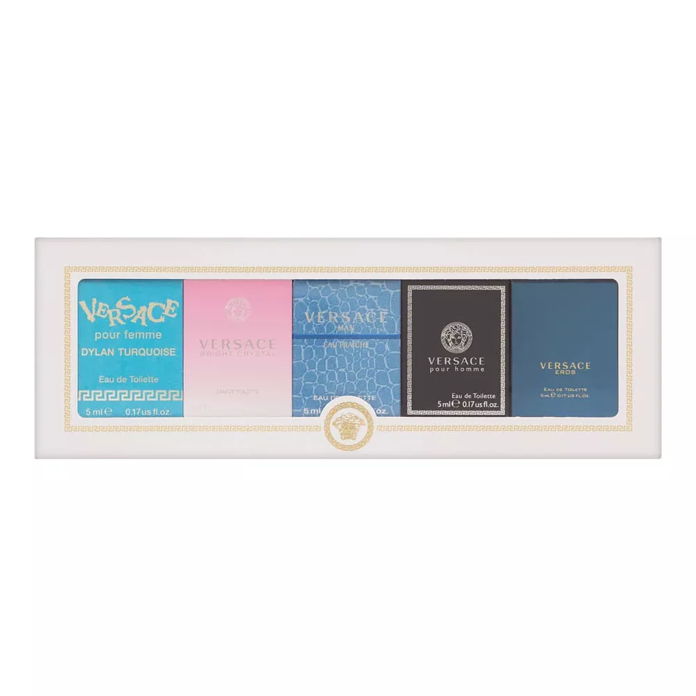 Versace Mini Perfume Collection - Eros, Bright Crystal, Dylan Blue & More 5 Piece Set