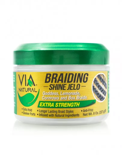 VIA NATURAL BRAIDING EXTRA STRENGTH SHINE JELO 8oz