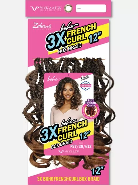 Vivica A Fox 100% Hand-Braided 3X BOHO FRENCH CURL BOX BRAID”