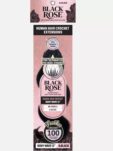 Vivica A Fox Black Rose Human Hair Crochet Extension -BODY WAVE