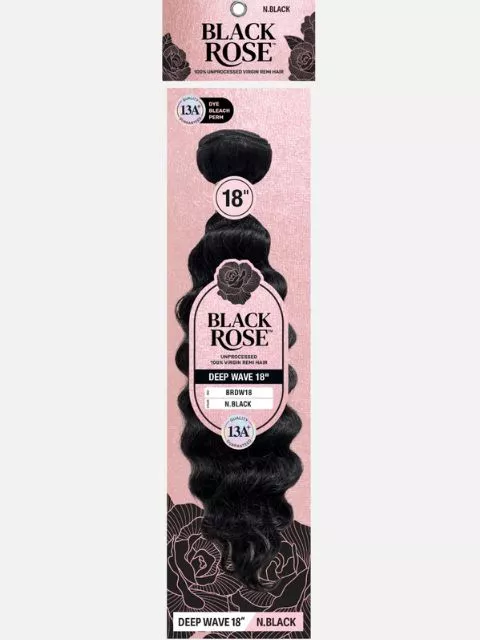 Vivica A Fox Black Rose Human Hair Extension Weave -BRDW-DEEP WAVE"