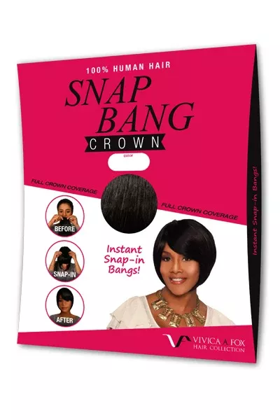 Vivica A Fox Human Hair Snap Bang Crown Closure Piece with Bang