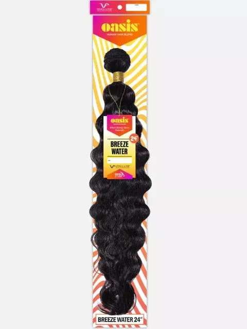 Vivica A Fox Oasis 100% Human Hair Blend OASIS BREEZE WATER 24″ Bulk