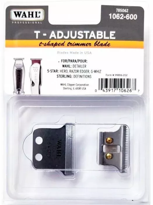 WAHL Adjustable T-shaped Trimmer Blade, 01062-600