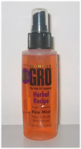 Wonder Gro Herbal Recipe Fine Hair Mist and Body Moisturizer 4 oz