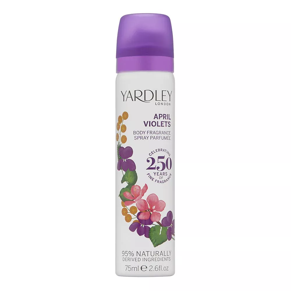 Yardley London April Violets 2.6 oz Deodorising Body Spray