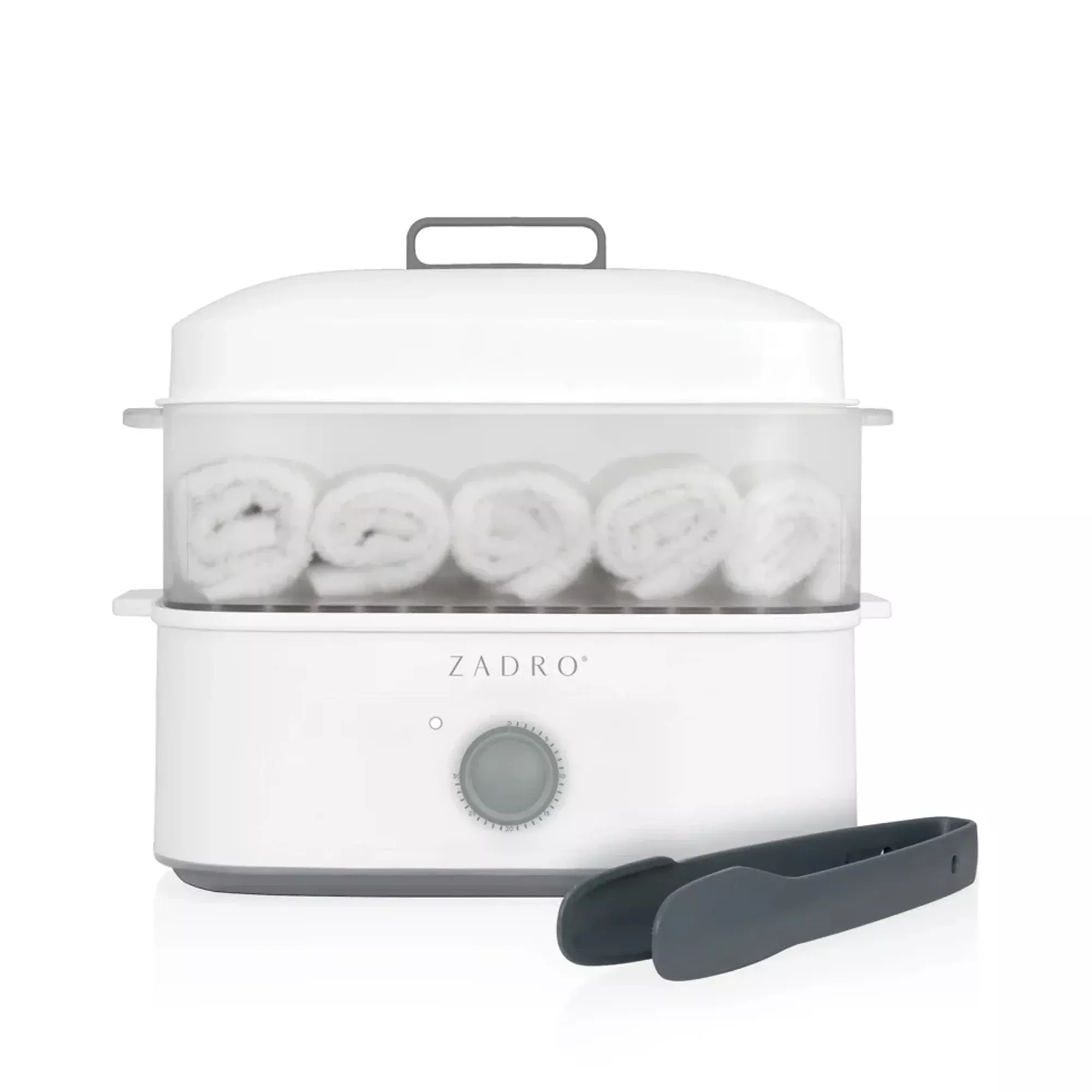 Zadro Towel Steamer With Tongs TWSWH4C