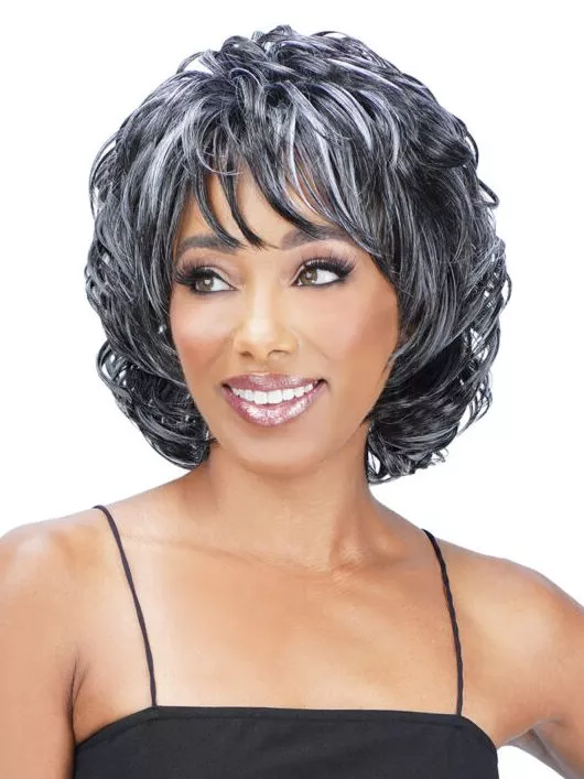 ZURRY SIS MS. WISDOME SALT AND PEPPER SYNTHETIC LACE PART WIG – WISDOM 201