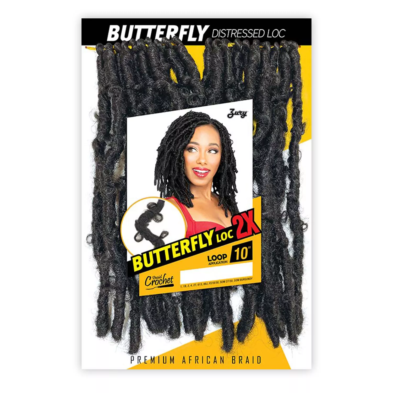 Zury Sis Crochet Braids Butterfly Loc 2X 10″