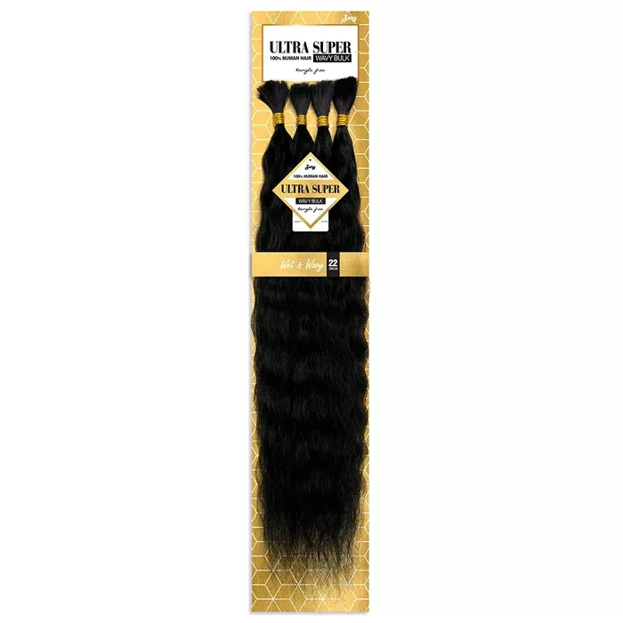 Zury Sis Ultra Super 100% Human Hair Braids – WAVY BULK 18″